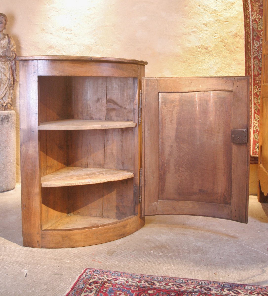 Small Walnut Corner Cabinet-photo-1