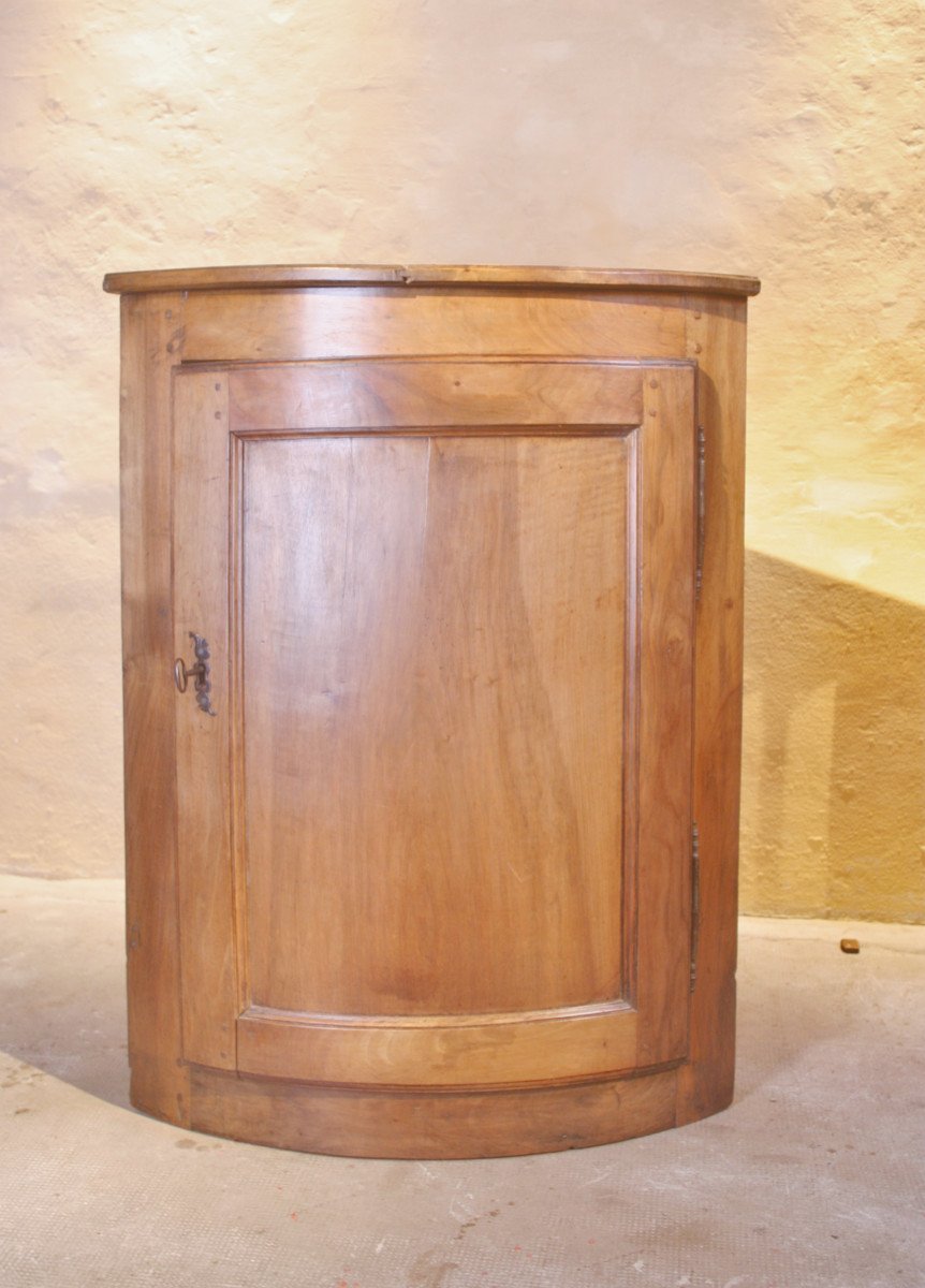 Small Walnut Corner Cabinet