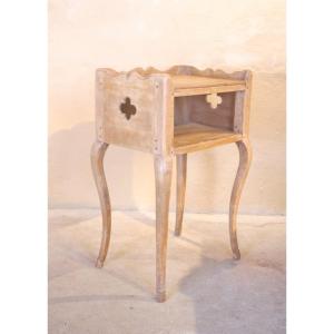 Louis XV Style Bedside Table In Walnut