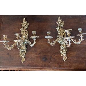 Pair Of Louis XV Style Wall Lights