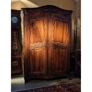 A Beautiful Curved Regency Wardrobe