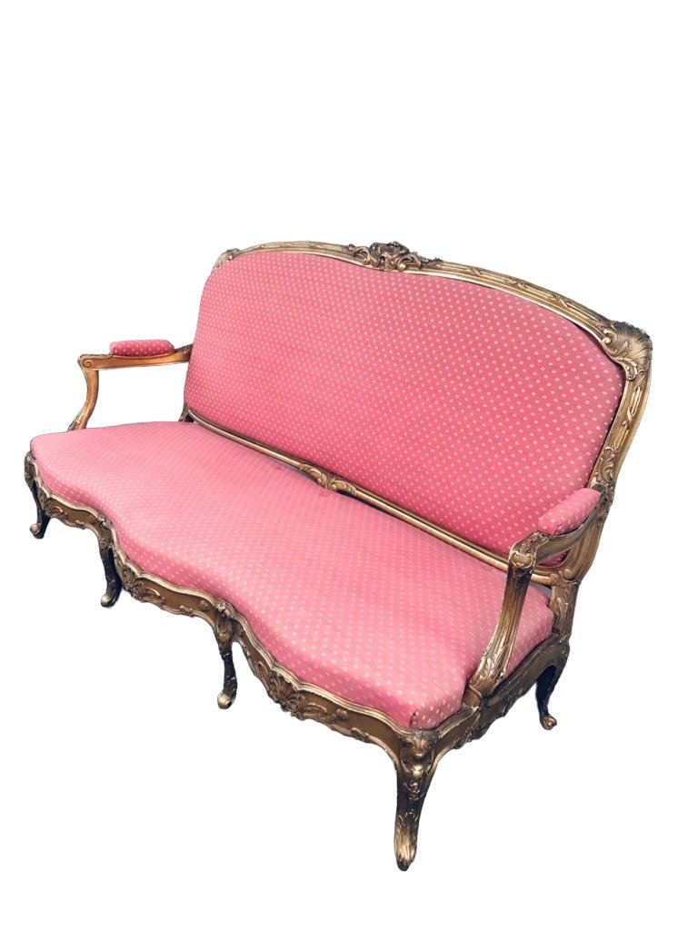 Important Living Room Furniture, Louis XV, 19th Century.-photo-4