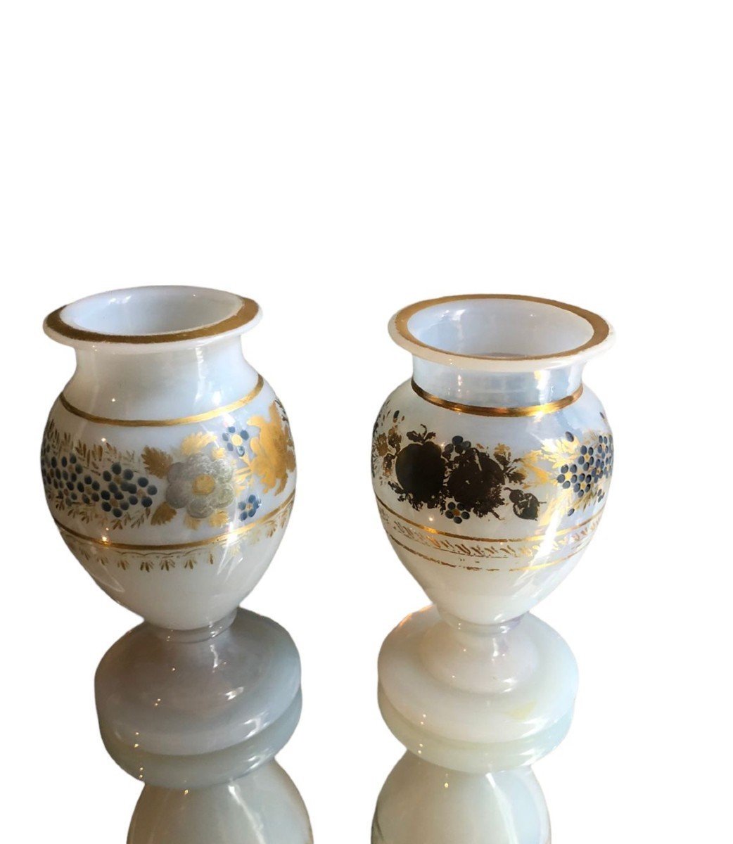 Pair Of Opaline Vases, Charles X.-photo-1