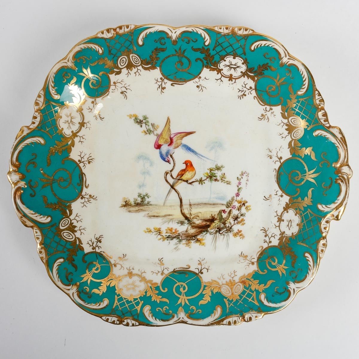 Complete Enameled Dessert Service, Paris Porcelain-photo-4