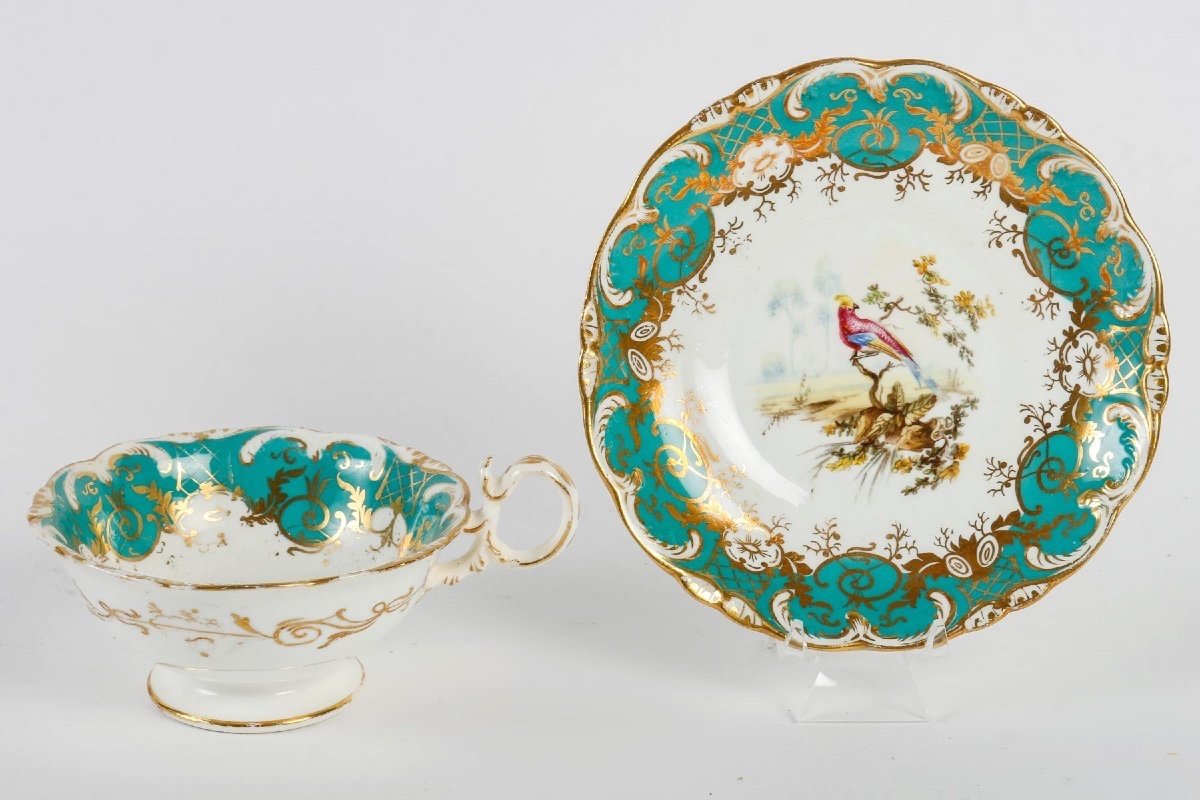 Complete Enameled Dessert Service, Paris Porcelain-photo-7