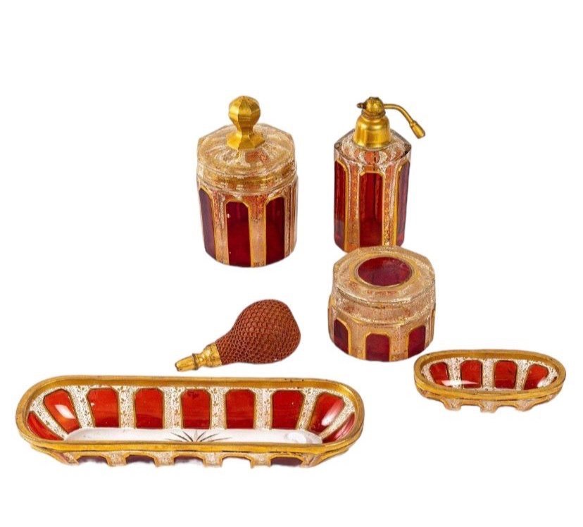 Bohemian Toilet Set, 19th Century