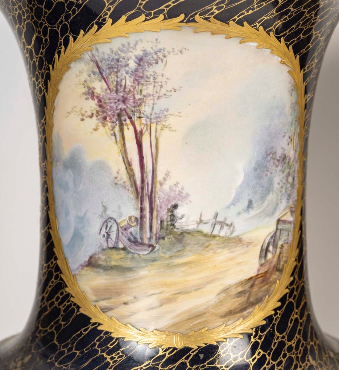  Pair Of Porcelain Vases, 19th Century-photo-6