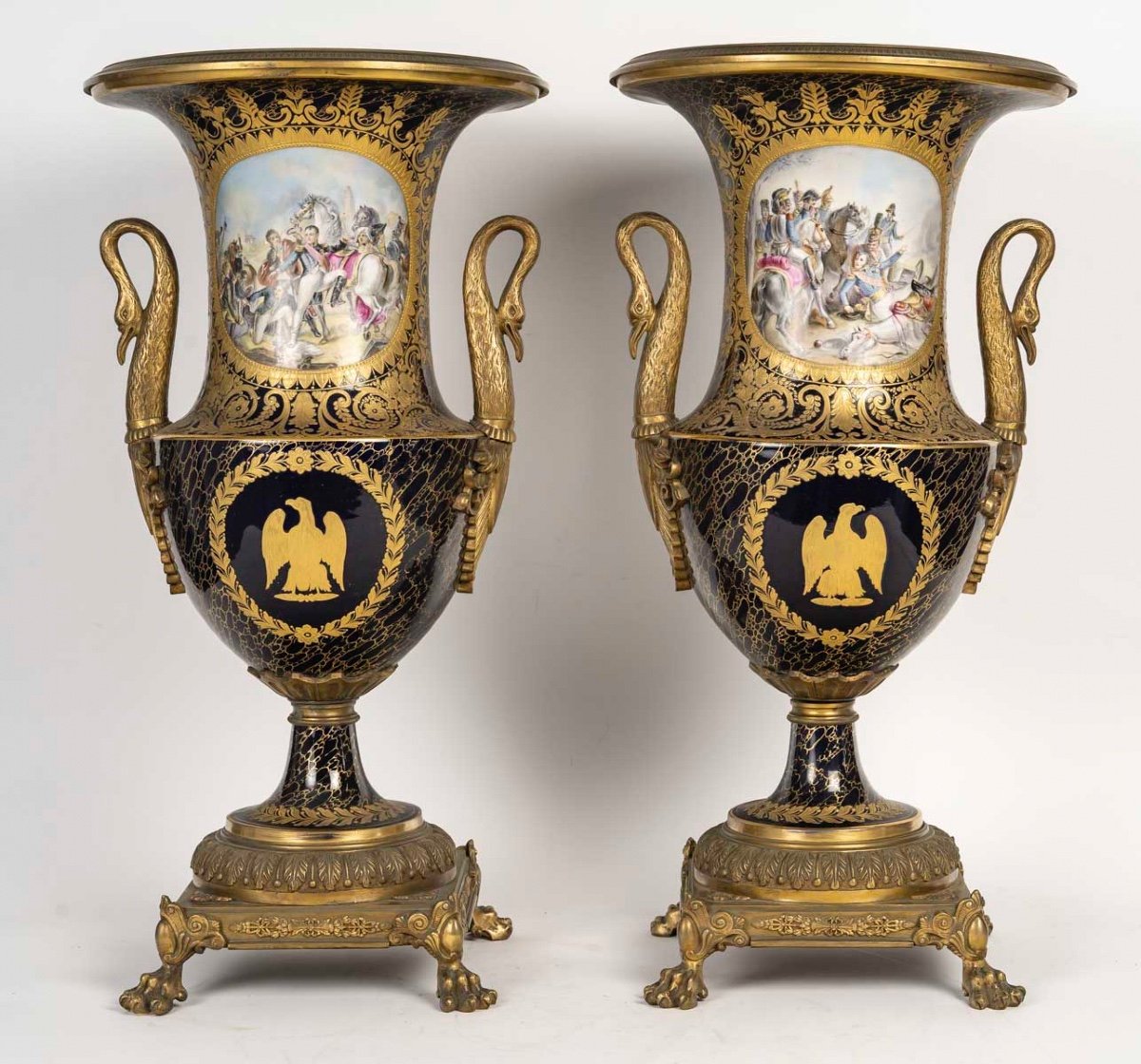  Pair Of Porcelain Vases, 19th Century