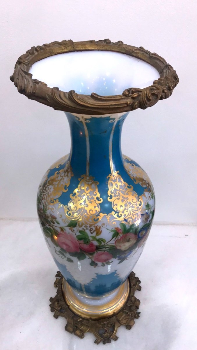 Vase En Opaline Baccarat, 19éme Siécle-photo-1