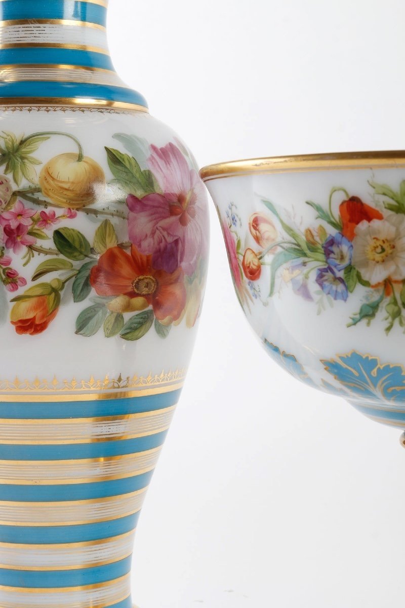 Baccarat Opaline Trim, 1800s.-photo-2