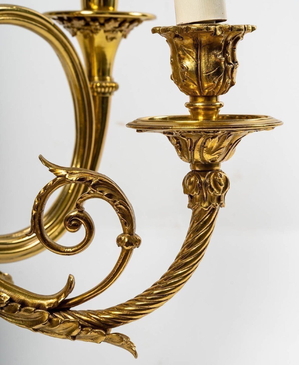 Gilt Bronze Chandelier, 19th Century-photo-6