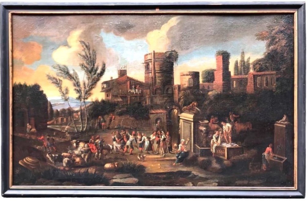 Tableau De l'école Flamande, Huile Sur Toile, 18ème Siècle