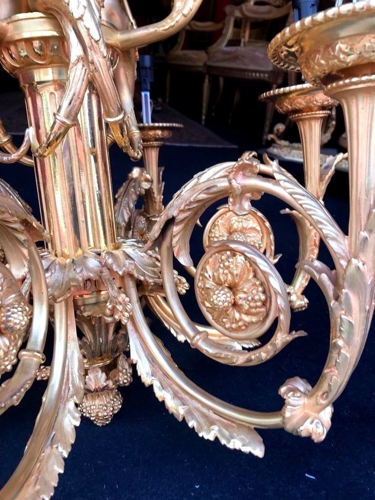 “arabesque With Children Musicians” Chandelier In Louis XVI Style-photo-3