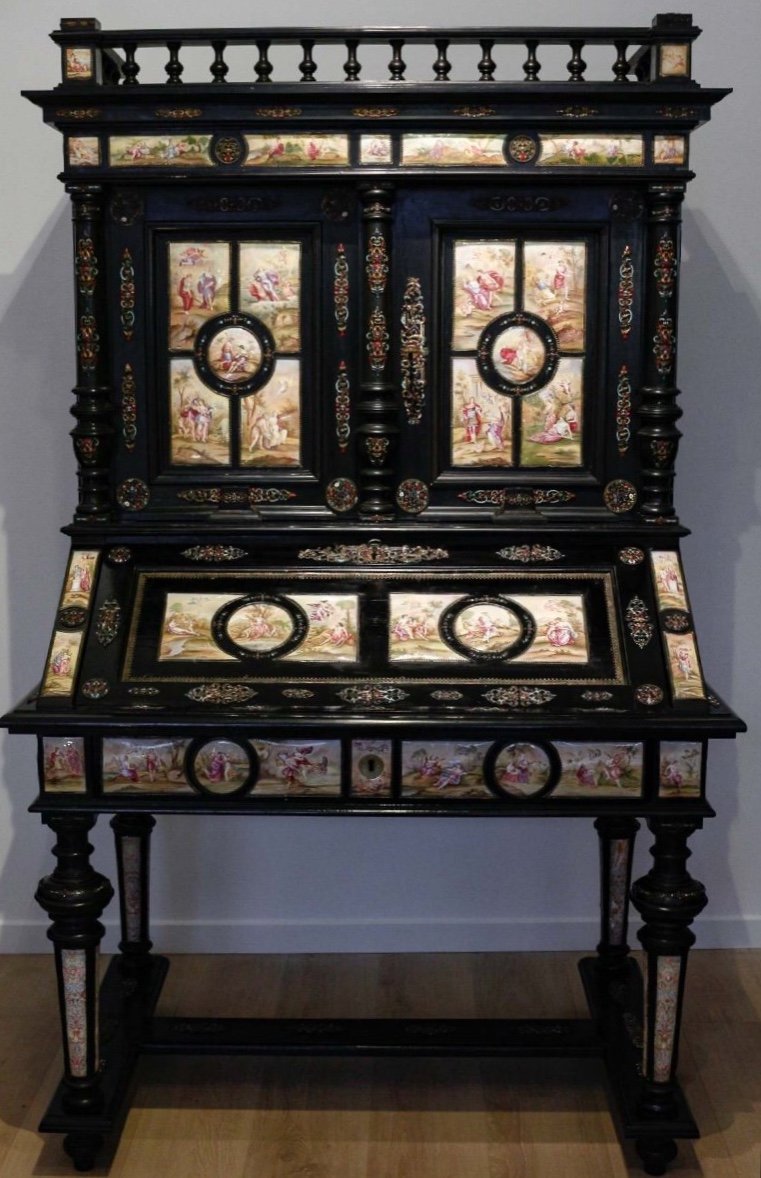 Austrian Ebony And Ebonite Desk On Leg, Vienna, Circa 1880