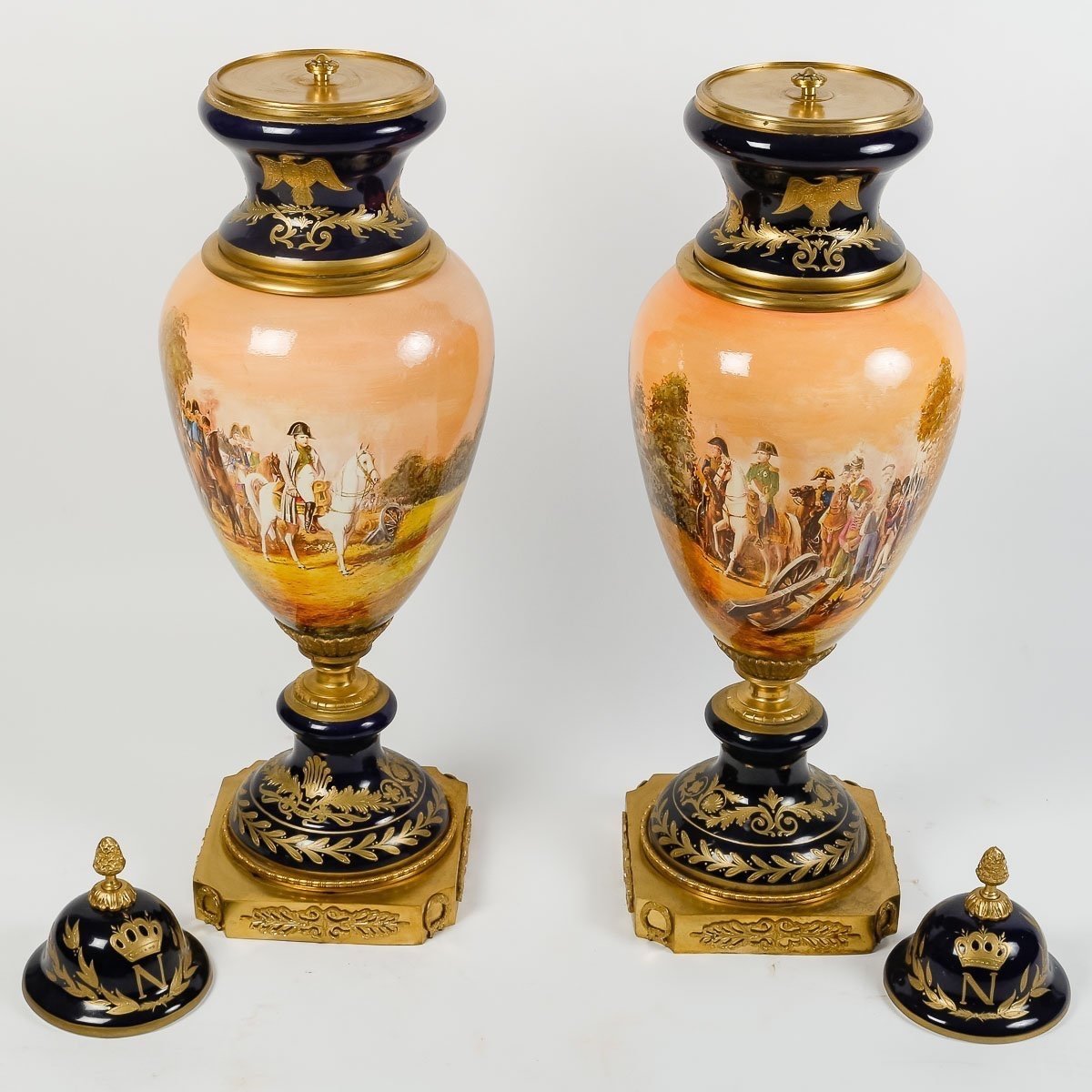 Exceptional Pair Of Sèvres Porcelain Vases-photo-2