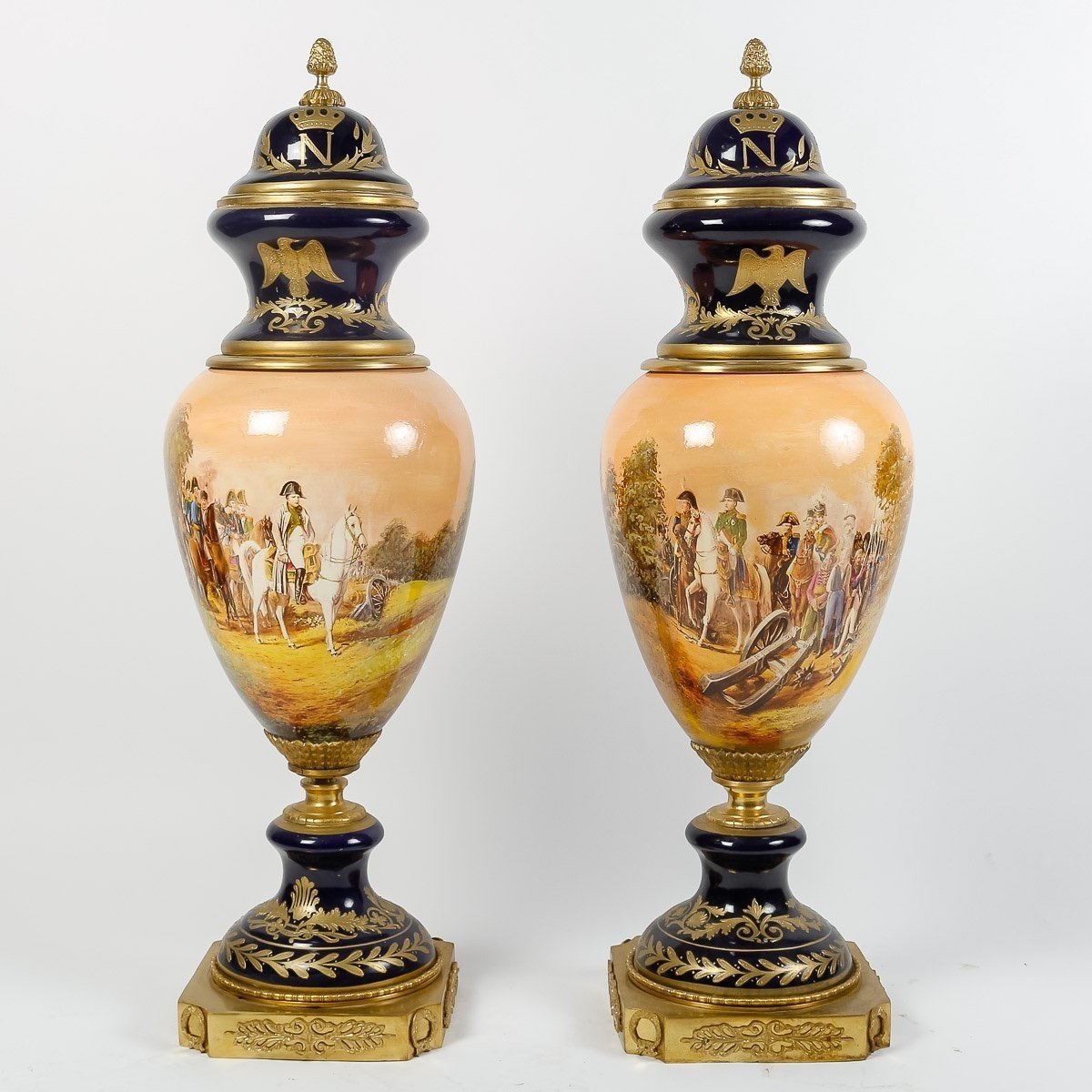 Exceptional Pair Of Sèvres Porcelain Vases-photo-3