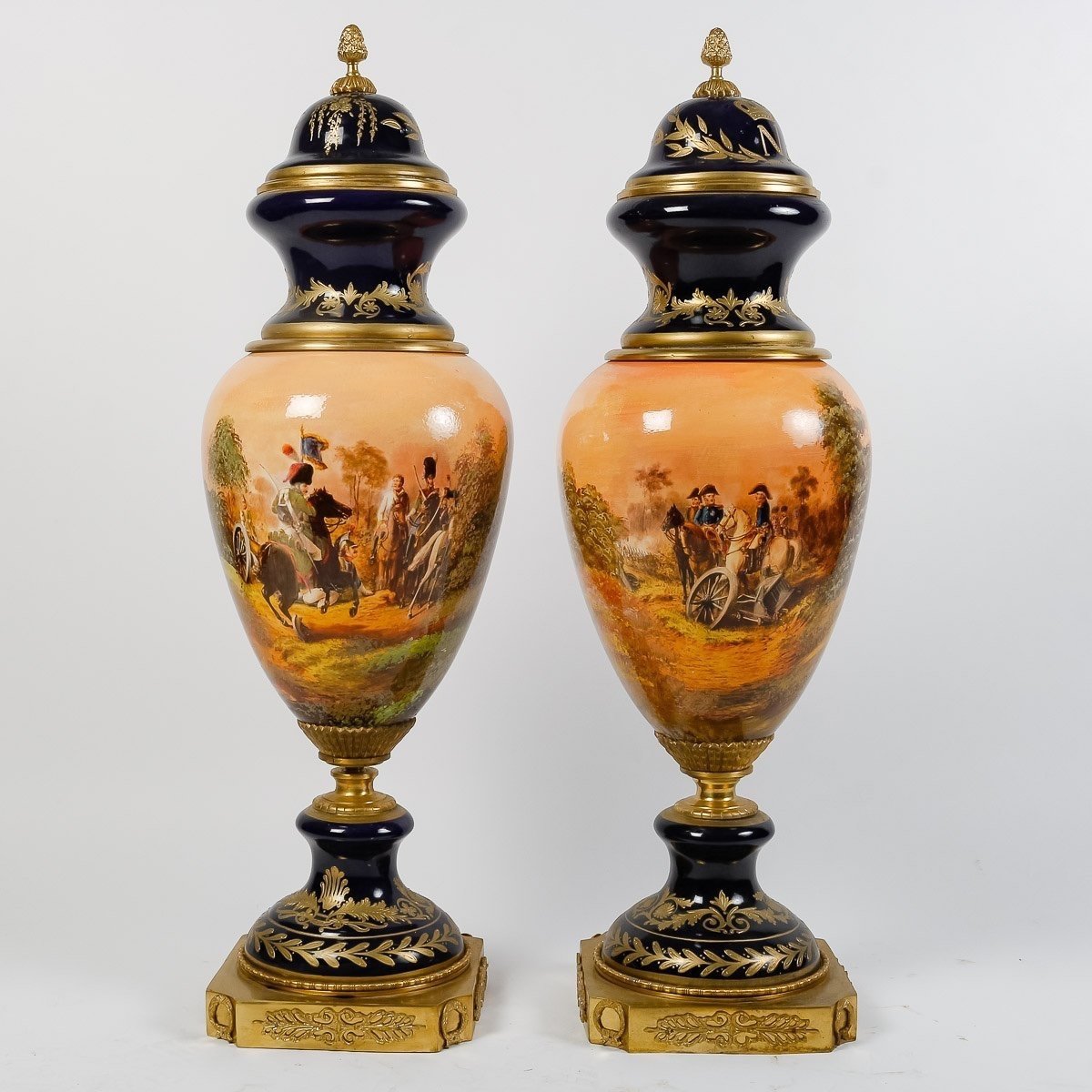 Exceptional Pair Of Sèvres Porcelain Vases