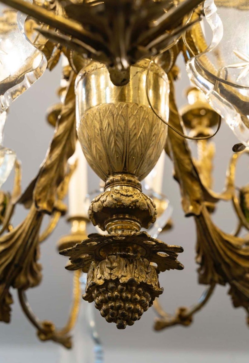  Gilt Bronze Chandelier, 19th Century-photo-3