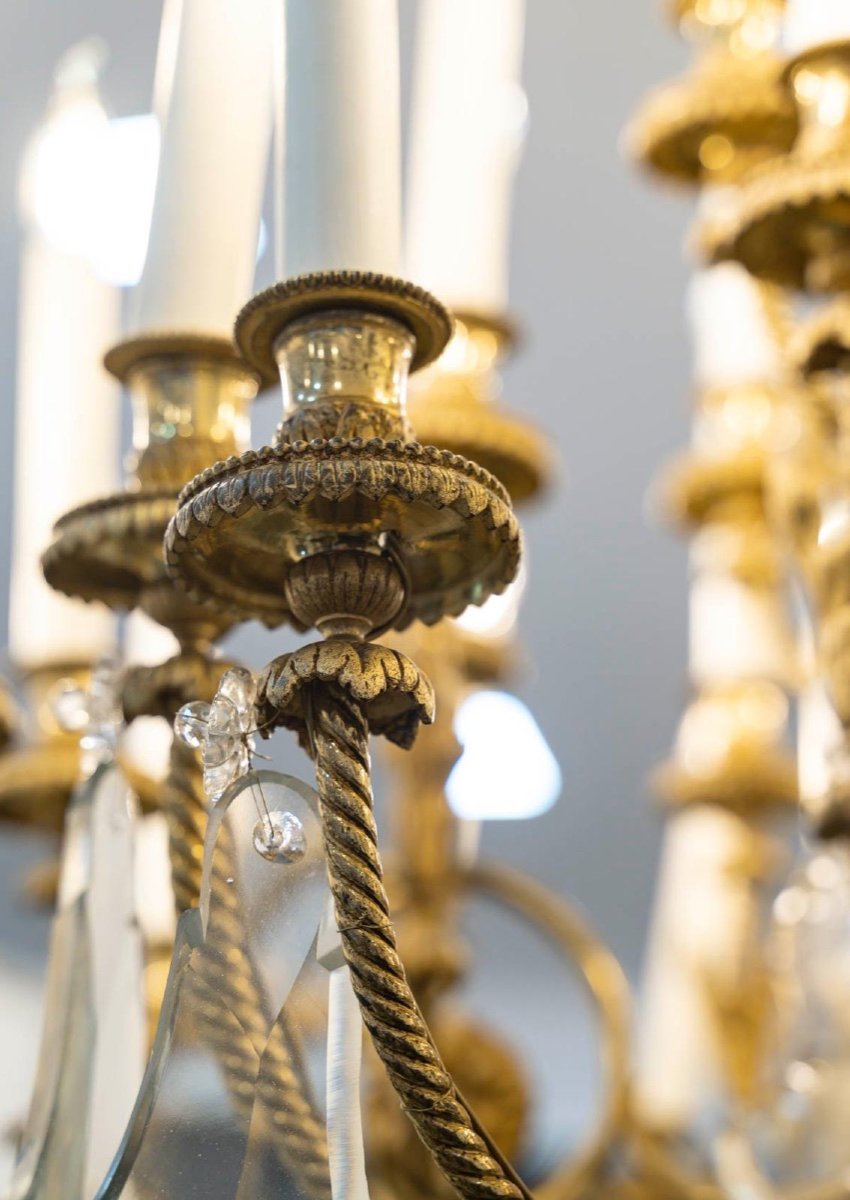  Gilt Bronze Chandelier, 19th Century-photo-1