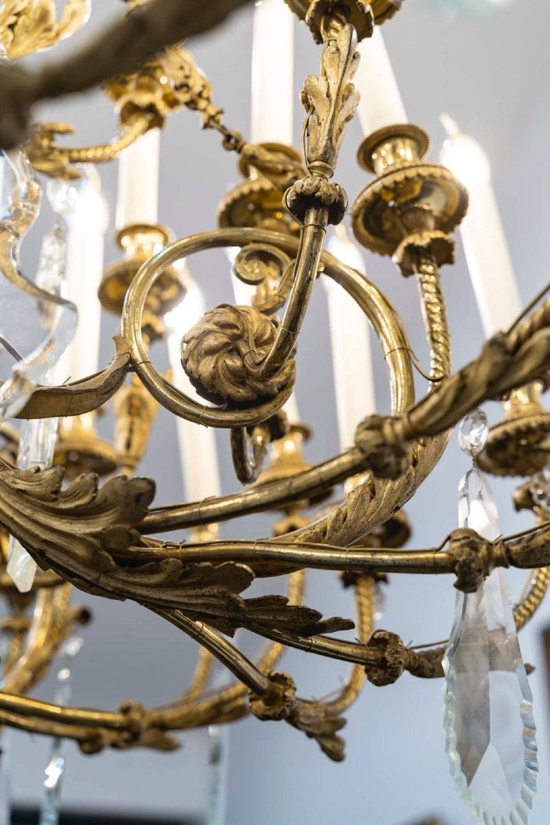  Gilt Bronze Chandelier, 19th Century-photo-3