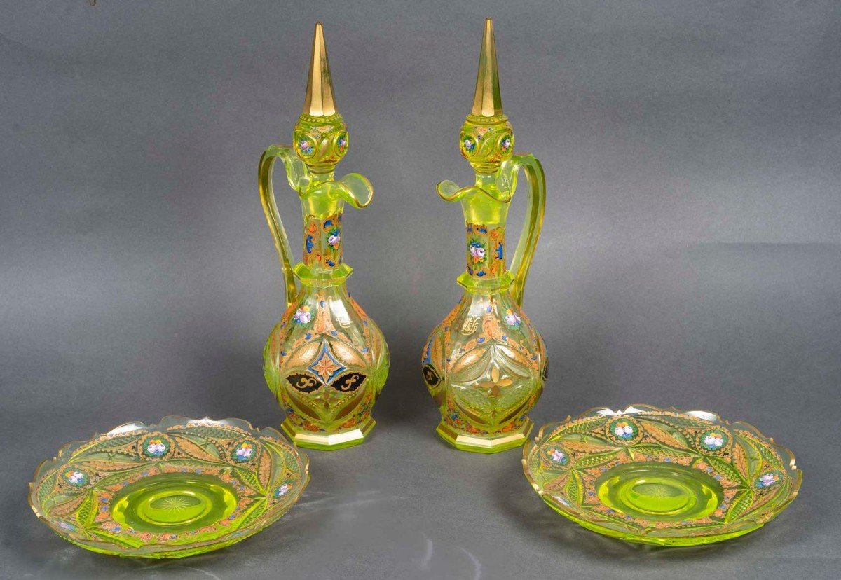  Rare Pair Of Gold Enameled Oraline Gulls, Attributed To Fath Ali Shah Qadjar-photo-3