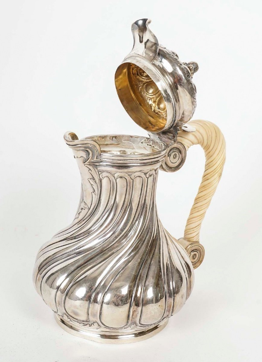 Silver Teapot, Signed Boucheron Paris-photo-4