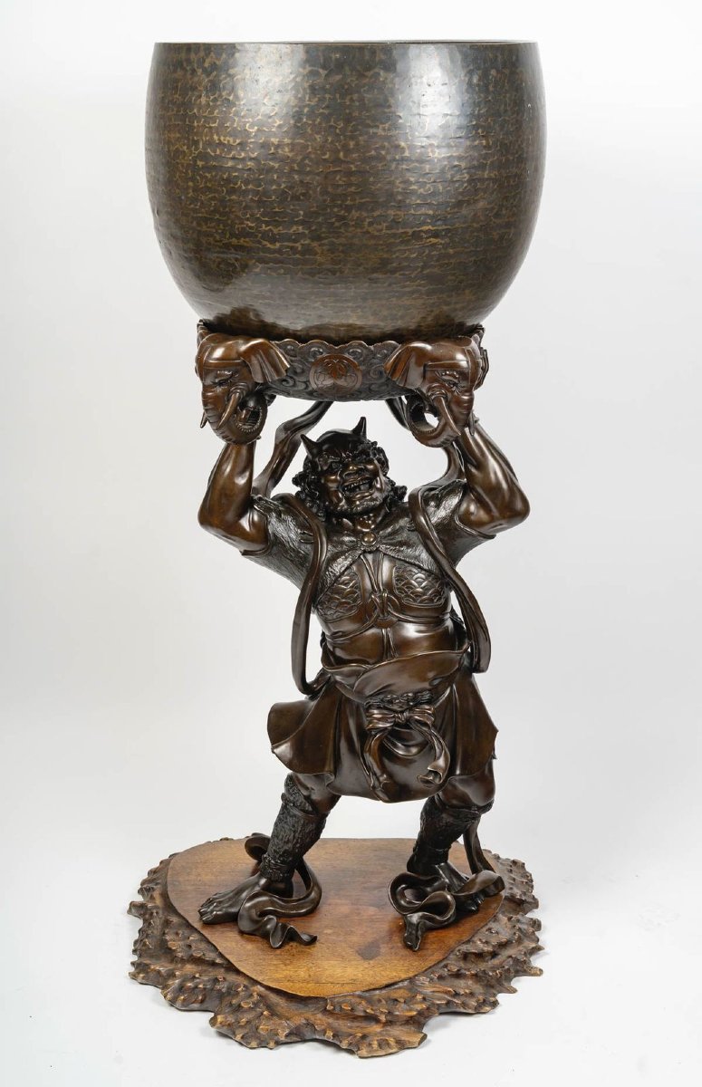 Japon – Importante Cloche En Bronze, époque Meiji (1868-1912)-photo-2