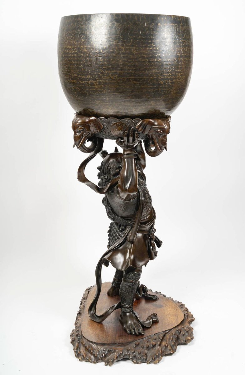 Japon – Importante Cloche En Bronze, époque Meiji (1868-1912)-photo-3