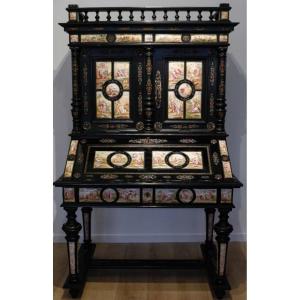 Austrian Ebony And Ebonite Desk On Leg, Vienna, Circa 1880