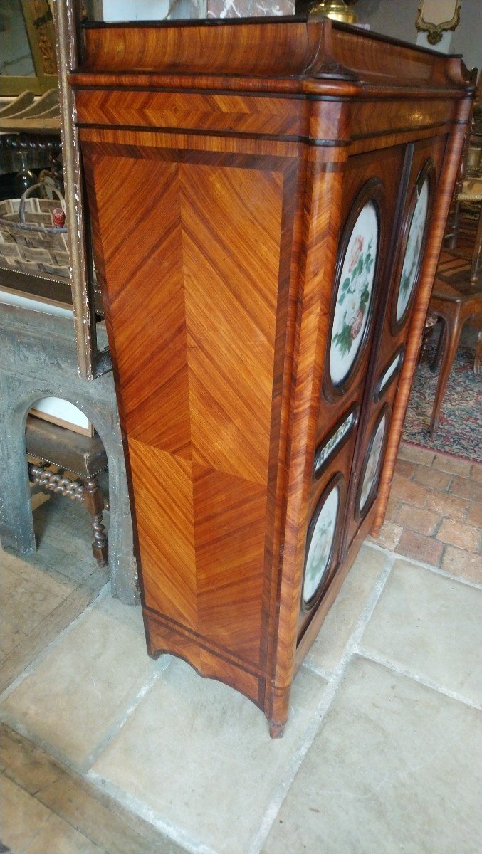 Marquetry Cabinet And Marble Slabs 19th-photo-4