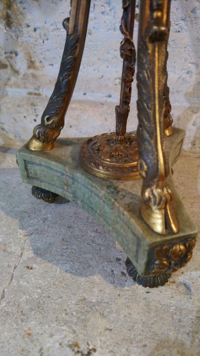 Pair Of Gilt Bronze And Marble Cassolettes 19th -photo-2