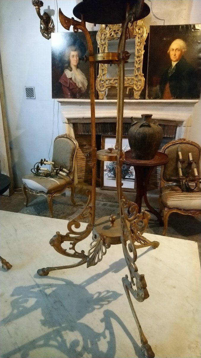 Pair Of Gilt Bronze Stands, Late 19th Century -photo-4