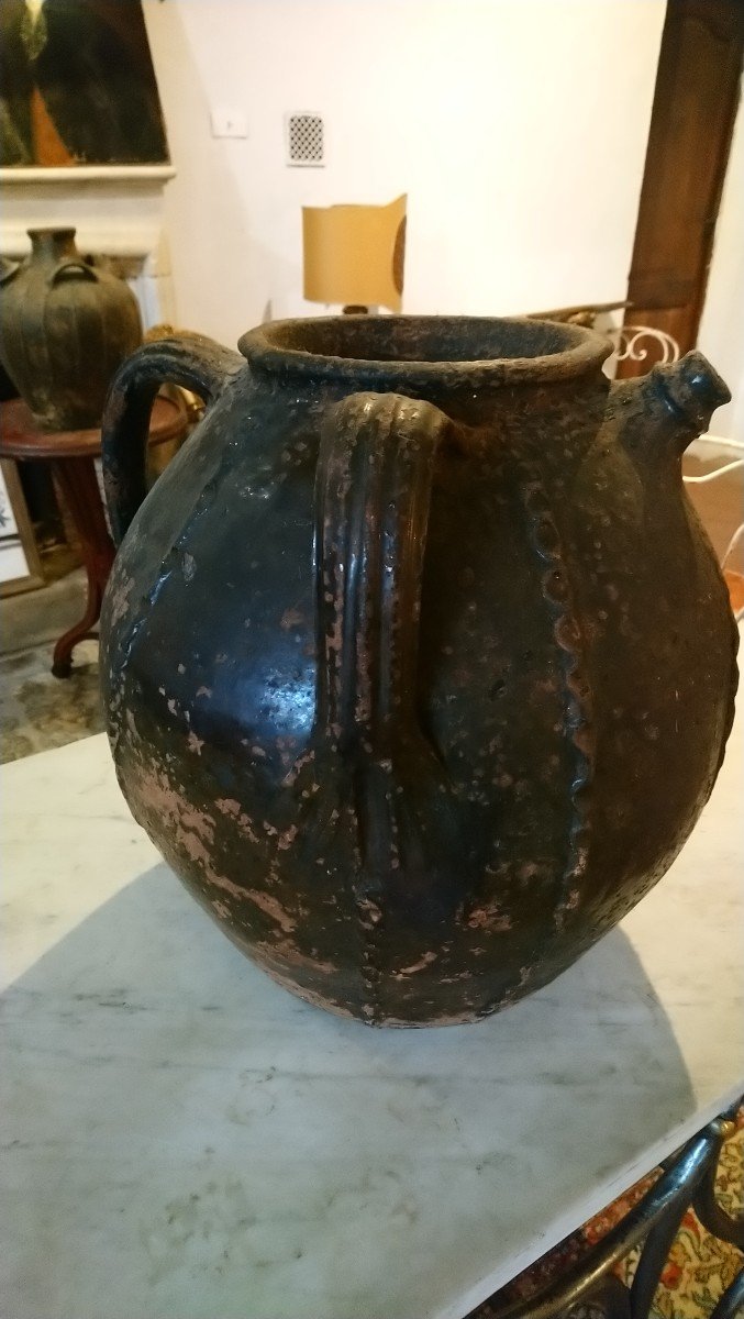 18th Century Walnut Oil Jug Or Beer -photo-2