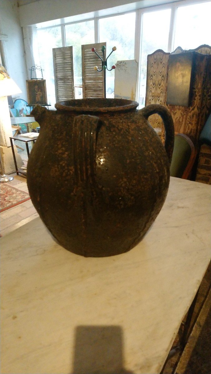 18th Century Walnut Oil Jug Or Beer -photo-3