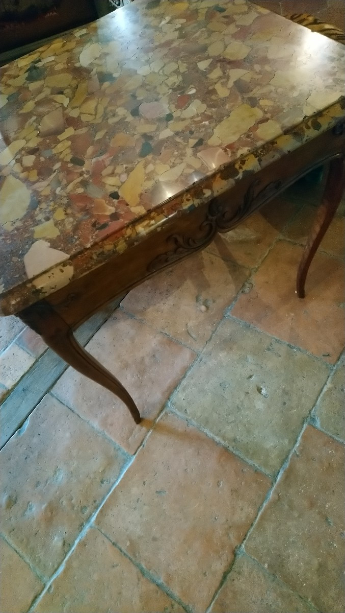 18th Century Marble Top Table -photo-3