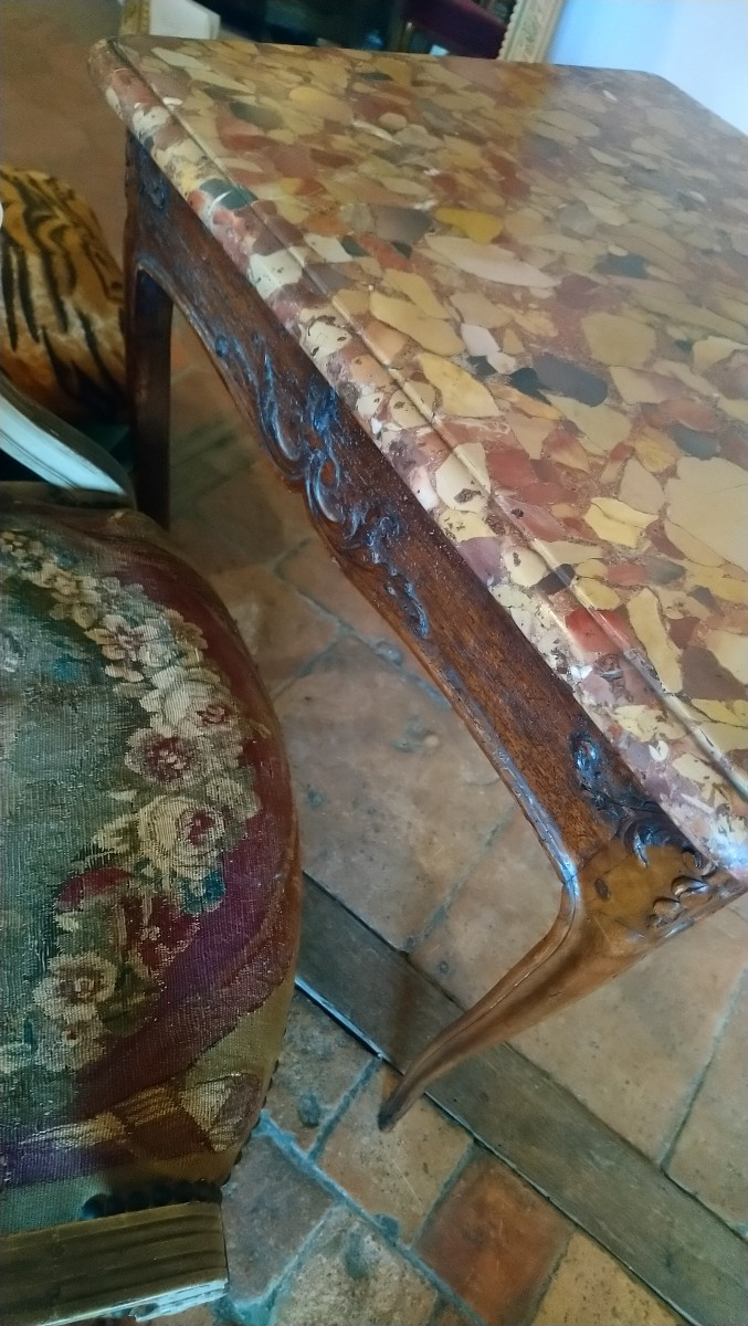 18th Century Marble Top Table -photo-4