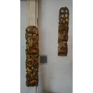 Pair Of Paneling In Golden Wood Spain 19th 