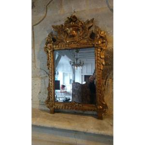 Miroir Lxvi Directoire En Bois Doré Fin 18e Début 19e 