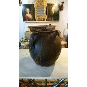 18th Century Walnut Oil Jug Or Beer 