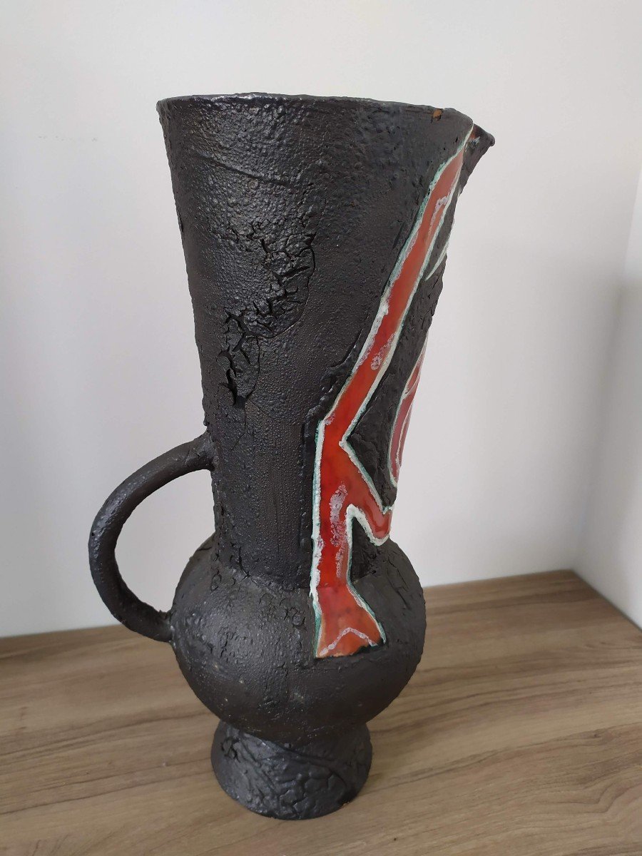 Large Ceramic Vase, Atelier Du Cyclope.-photo-3