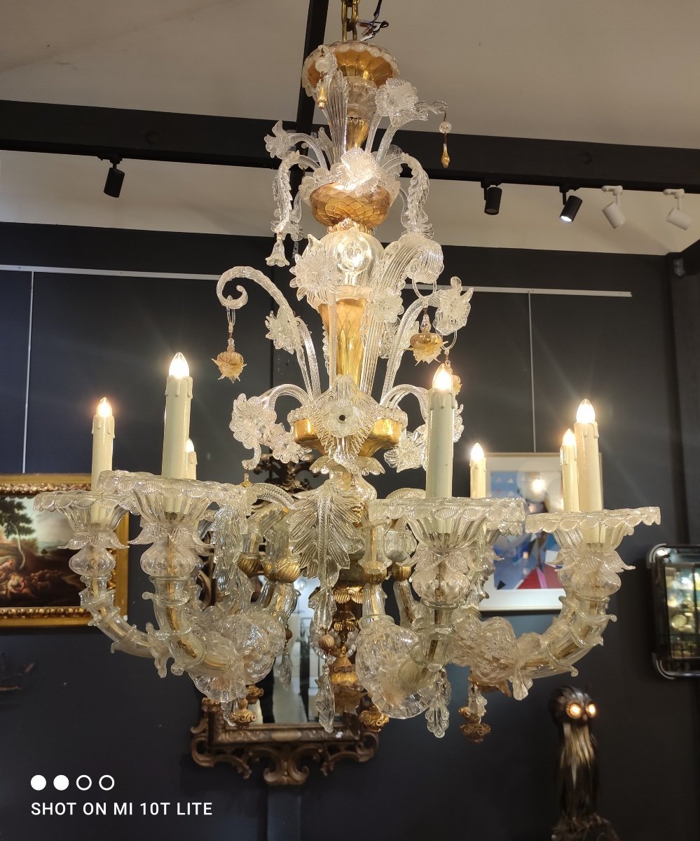 Baroque Style Chandelier, Murano