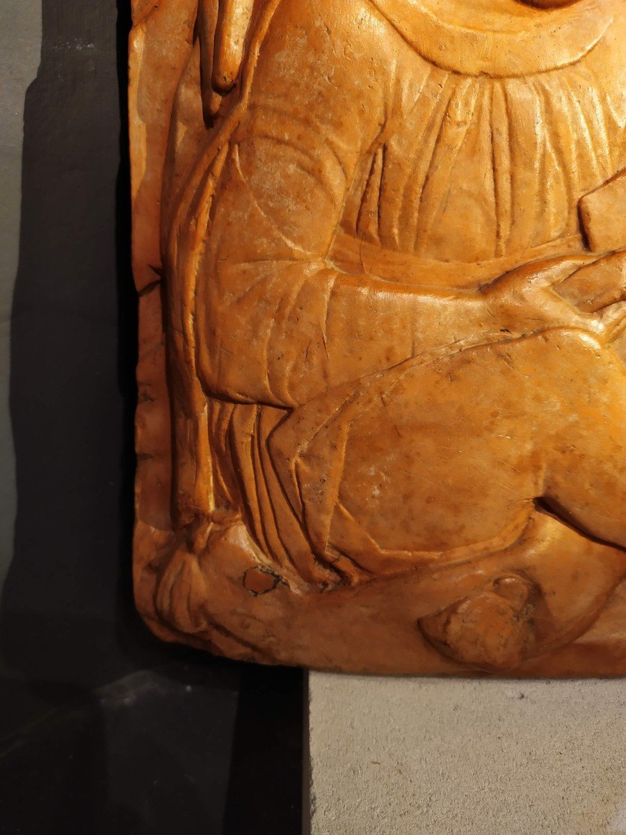 Virgin And Child. Terracotta Attributed To Alcéo Dossena-photo-4