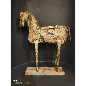 Cheval . Sculpture En Metal .