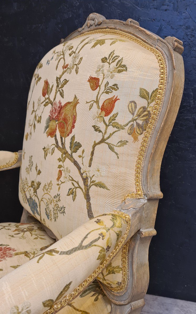 Fauteuil à la reine d'époque Louis XV -photo-4