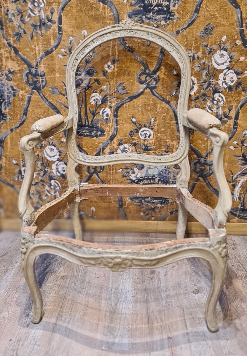 Paire de fauteuils d'époque Louis XV-photo-2