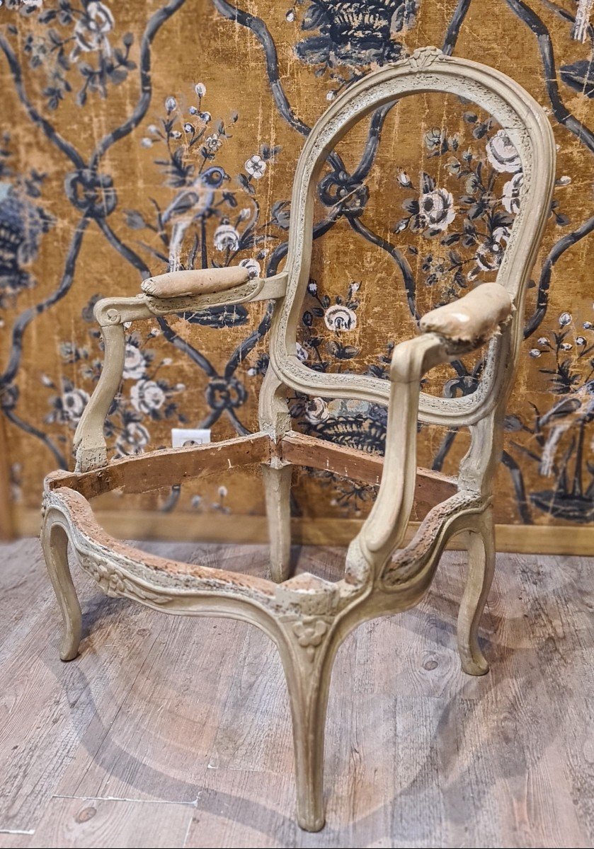 Paire de fauteuils d'époque Louis XV-photo-3