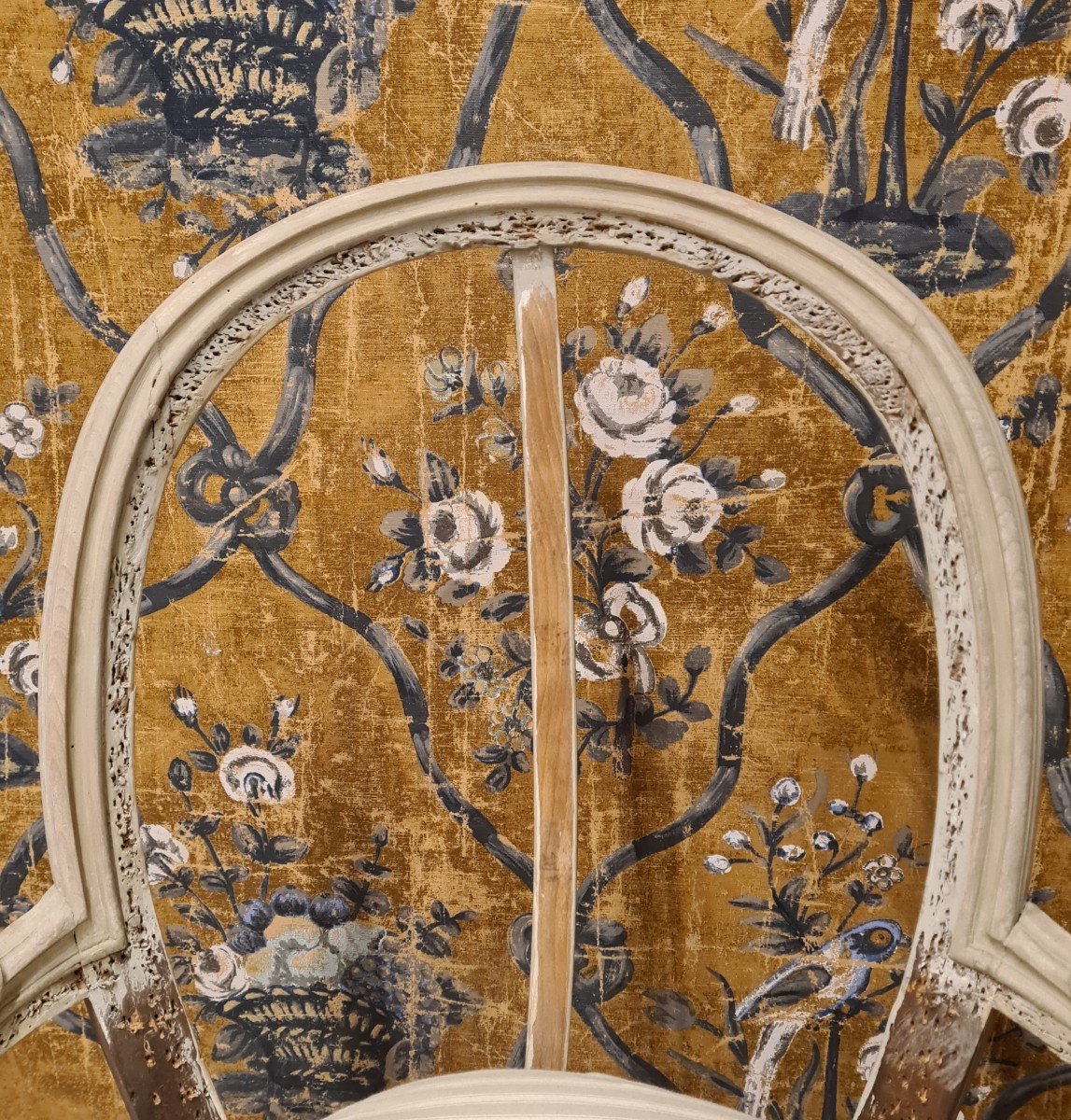 Bergère d'époque Louis XVI estampillée de Langlois -photo-4