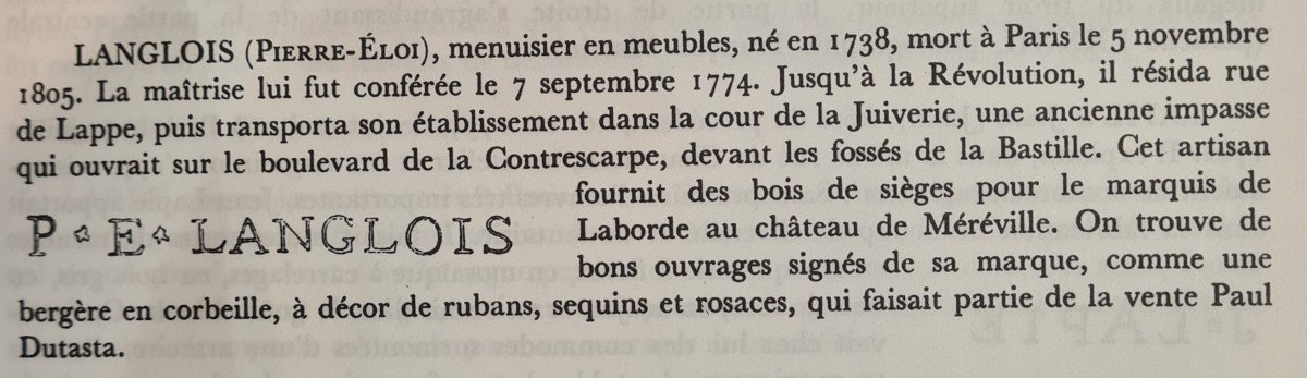 Bergère d'époque Louis XVI estampillée de Langlois -photo-8