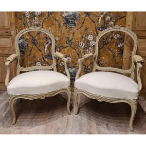 Pair Of Louis XV Period Armchairs