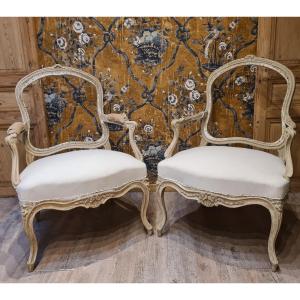 Louis XV Period Armchairs 